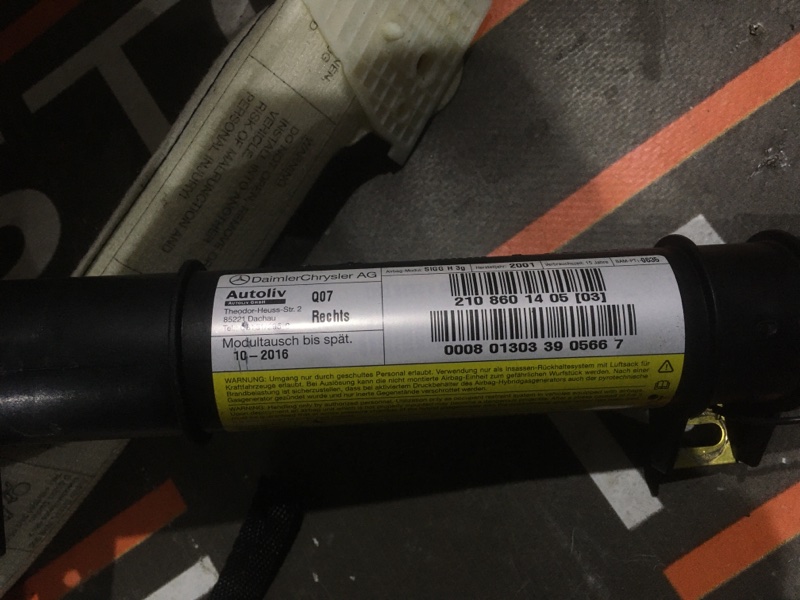 Подушка безопасности боковая (потолочная), 630 рублей, Красноярск