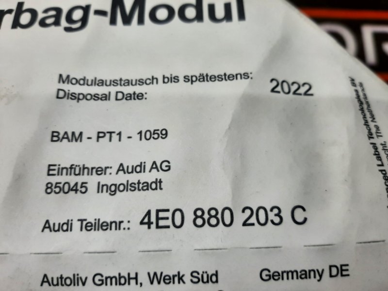 Подушка безопасности пассажирская, 1520 рублей, Красноярск