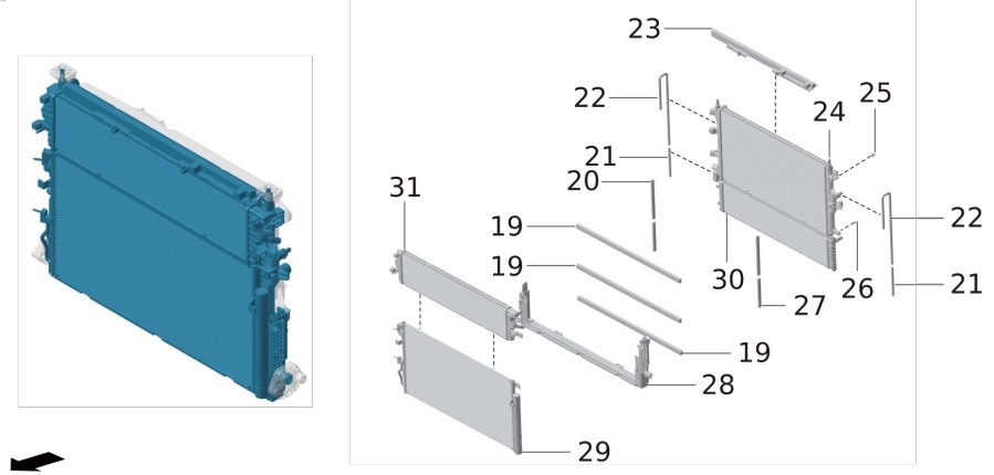 Радиатор охлаждения двигателя, 9000 рублей, Красноярск