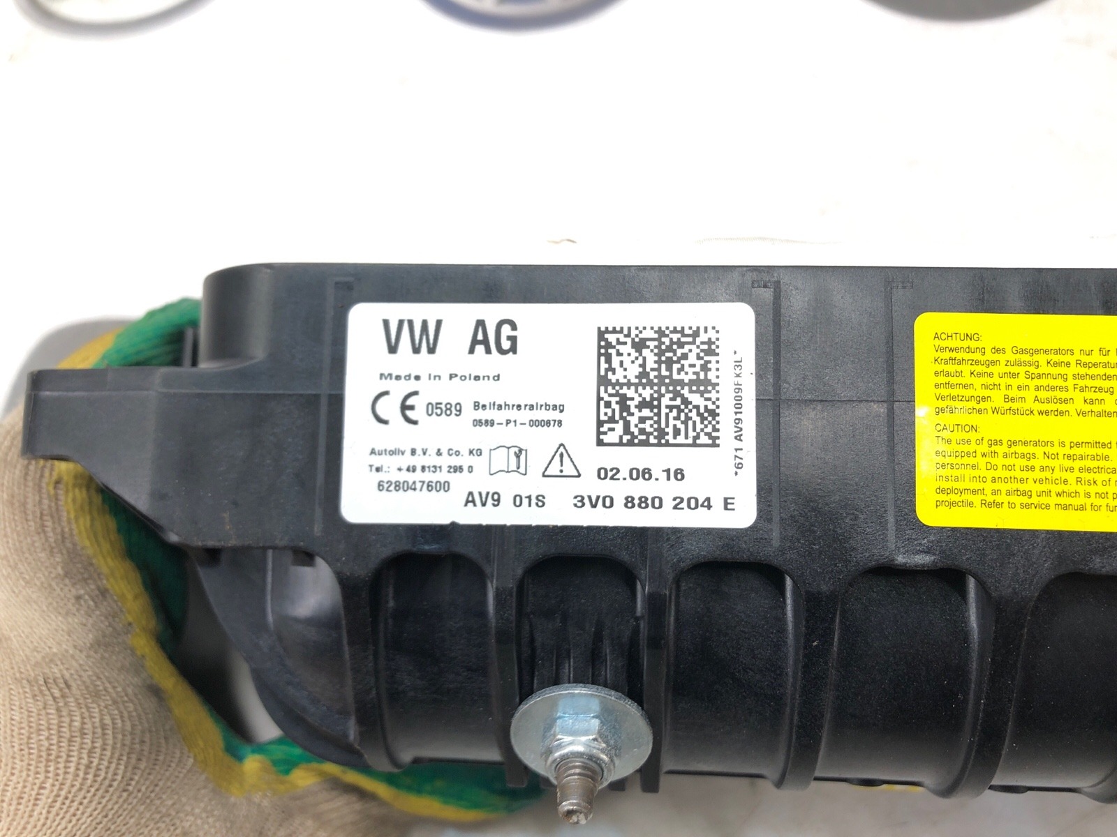 Подушка безопасности пассажира, 10000 рублей, Москва