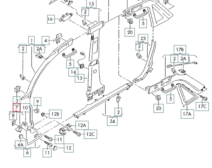 Накладка стойки, 1200 рублей, Калининград