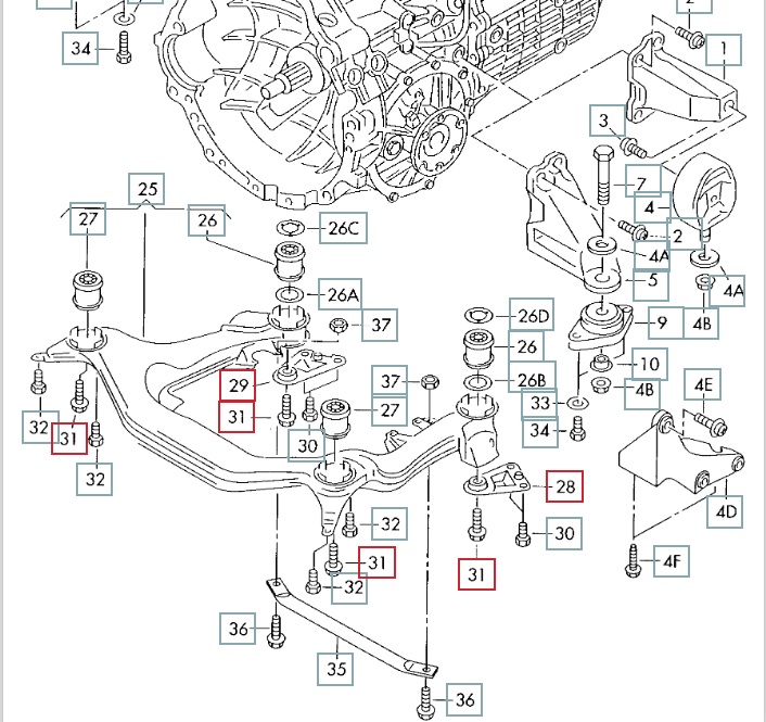 Болты подрамника, 1200 рублей, Калининград