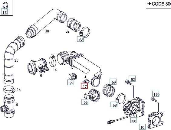 Патрубок воздушного фильтра, 1700 рублей, Калининград