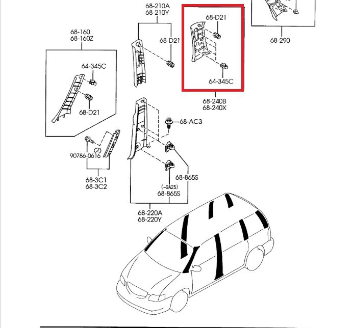 Накладка стойки, 1200 рублей, Калининград
