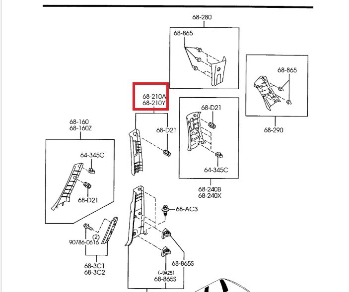 Накладка стойки, 600 рублей, Калининград
