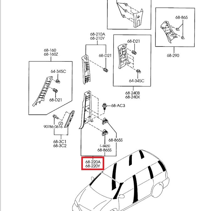 Накладка стойки, 1200 рублей, Калининград