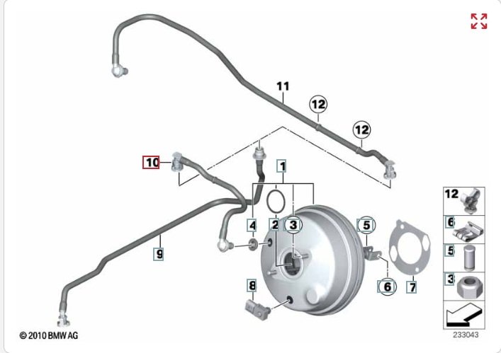 Трубка вакуумного усилителя тормозов, 1000 рублей, Калининград