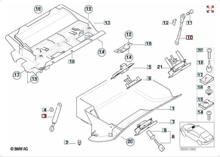 Демпфер бардачка, 1000 рублей, Калининград