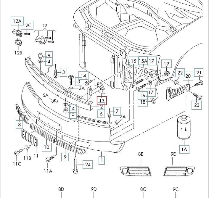 Кронштейн усилителя бампера, 3400 рублей, Калининград