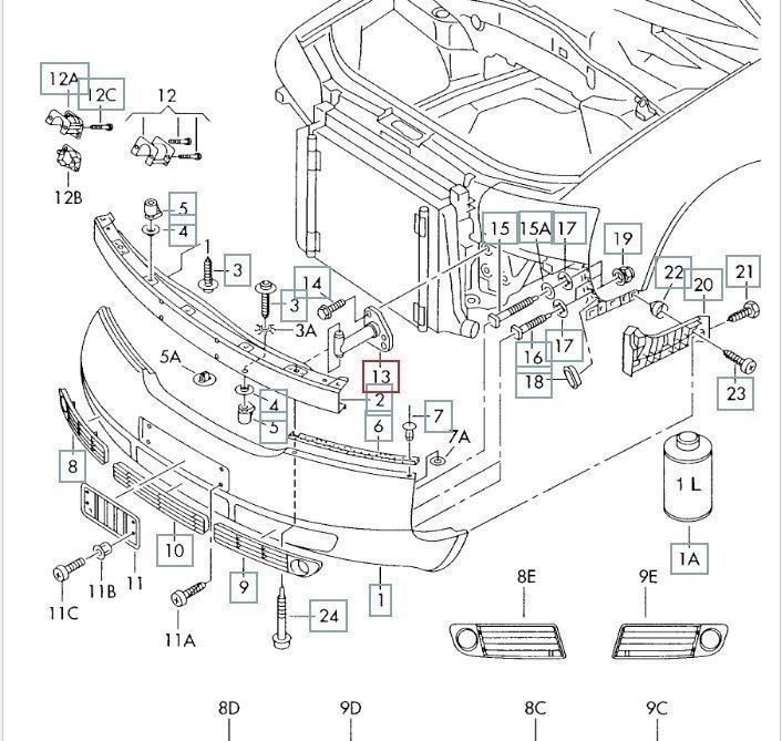 Кронштейн усилителя бампера, 3800 рублей, Калининград