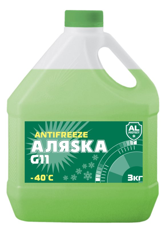 Охлаждающая жидкость ALASKA GREEN -40C G11 3L, 400 рублей, Красноярск