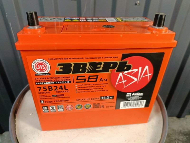 Аккумулятор Зверь Asia 58 (B24), 7700 рублей, Красноярск