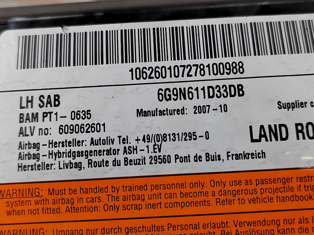 Подушка безопасности в сиденье, 1000 рублей, Москва