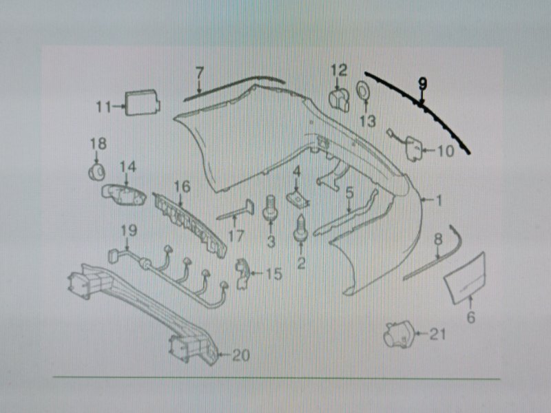 Молдинг заднего бампера центральный, 4000 рублей, Екатеринбург