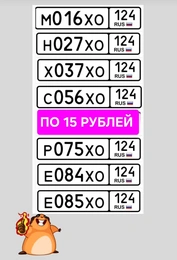 Х037ХО124 15000 рублей, Красноярск